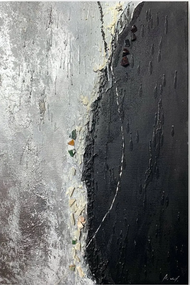 Eternal Confrontation, 2021, Acrylic / Wax / Spray paint on Canvas