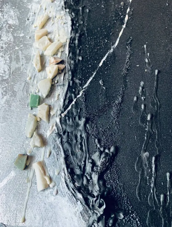 Jade, detail of a painting