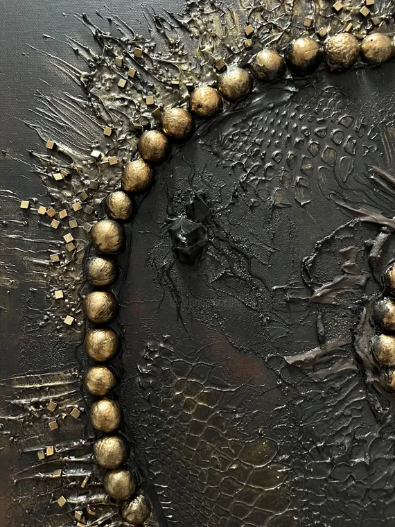 Gold leaf, detail of a painting